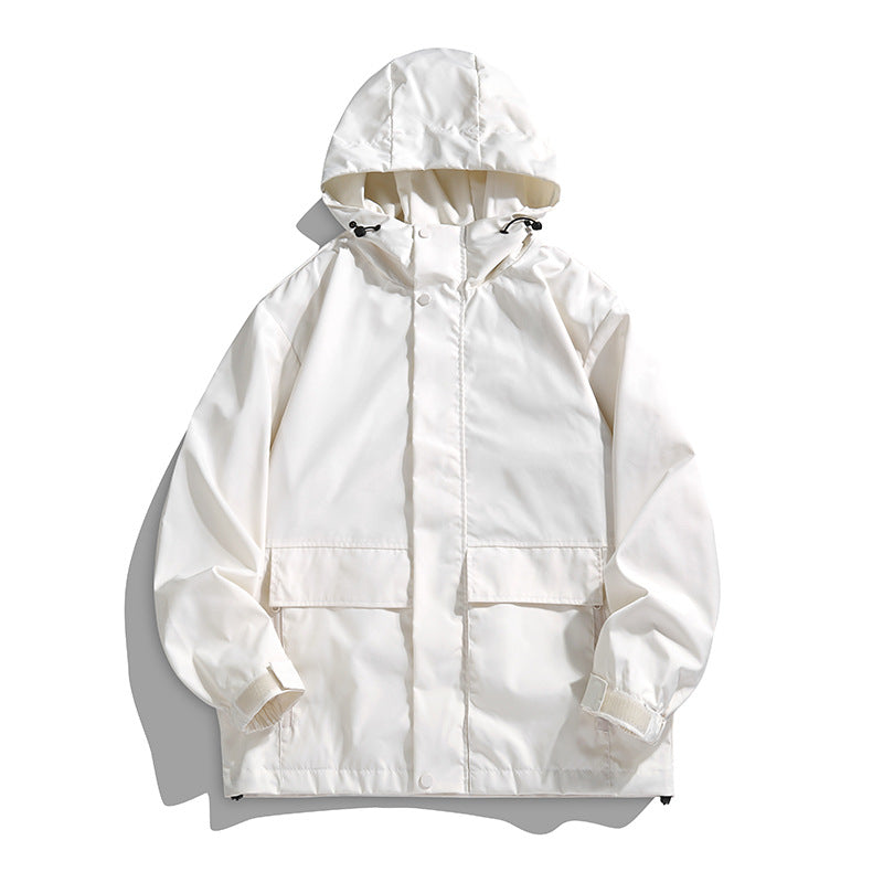 Unisex Wasserdichte Kapuzen-Übergangsjacke mit verstellbarer Kapuze & Utility-Taschen Nord Taschen