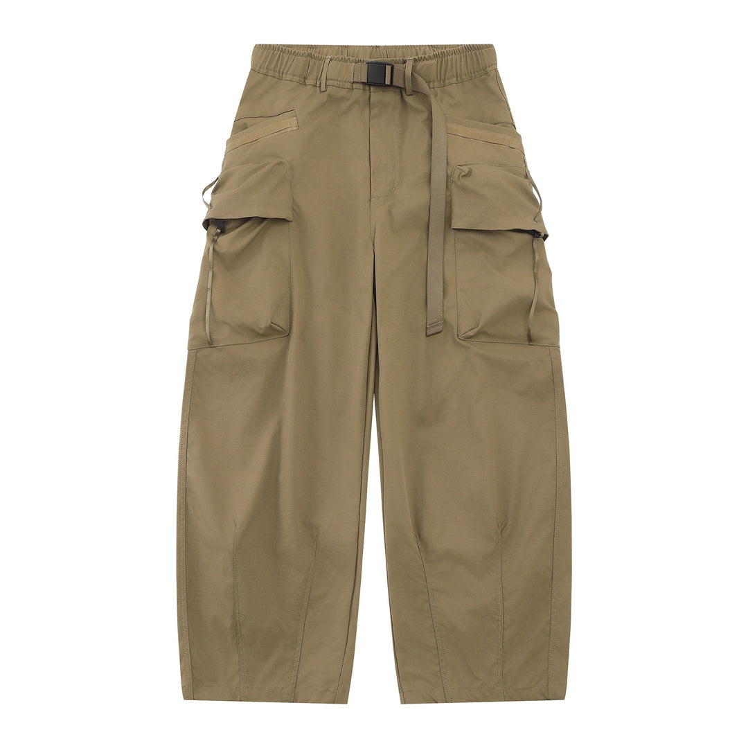 Damen Weite Cargo‑Culotte mit aufgesetzten Taschen und integriertem Webbing‑Gürtel Nord Taschen