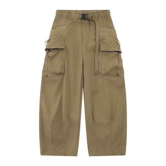 Damen Weite Cargo‑Culotte mit aufgesetzten Taschen und integriertem Webbing‑Gürtel Nord Taschen