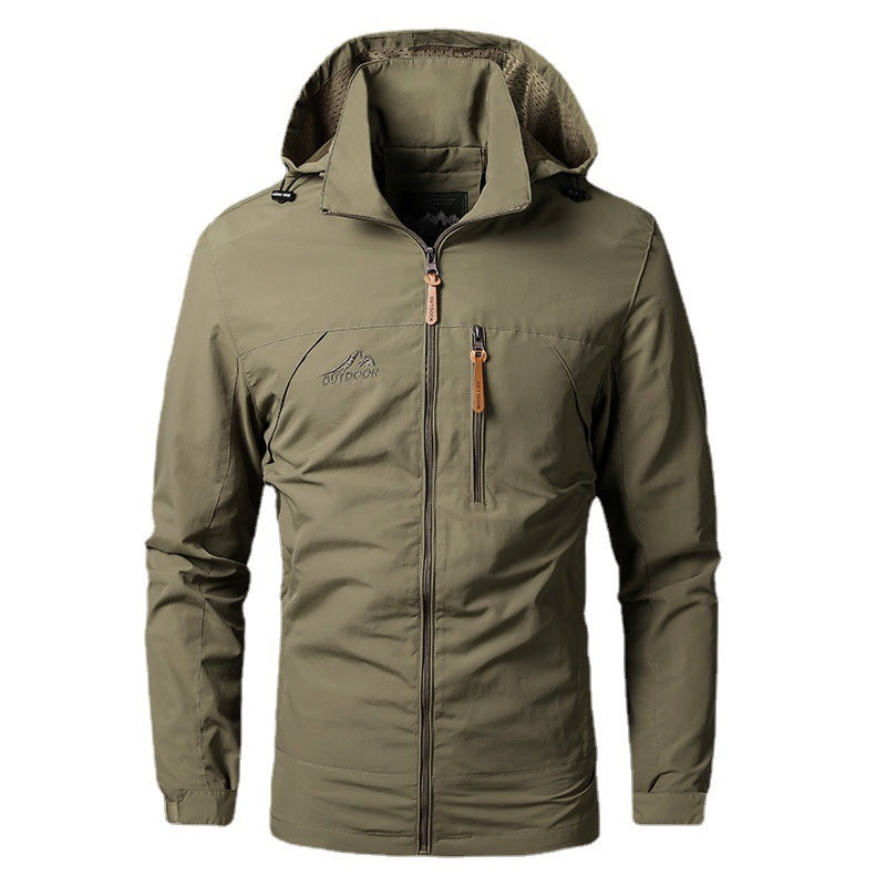 Herren  leichte wasserabweisende Softshelljacke mit Kapuze und Sicherheitsreißverschluss Nord Taschen