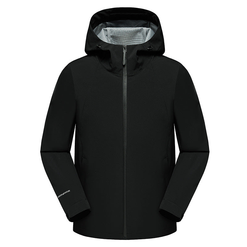 Herren dreilagige Softshell-Kapuzenjacke mit nahtversiegelter Wetterschutzmembran und ergonomischem Schnitt Nord Taschen