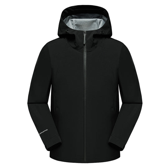 Herren dreilagige Softshell-Kapuzenjacke mit nahtversiegelter Wetterschutzmembran und ergonomischem Schnitt Nord Taschen