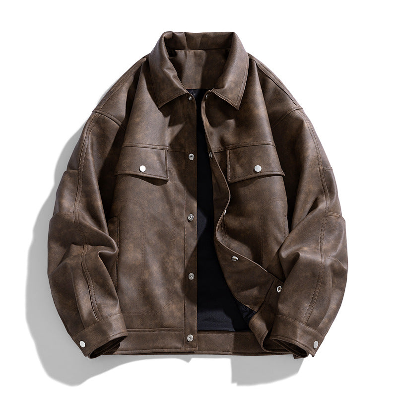 Men's  suede-effect relaxed trucker jacket with topstitch detailing Nord Taschen