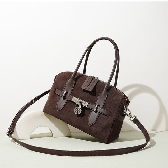 Damen modische Handtasche aus feinem Wildleder mit verstellbarem Schulterriemen Nord Taschen
