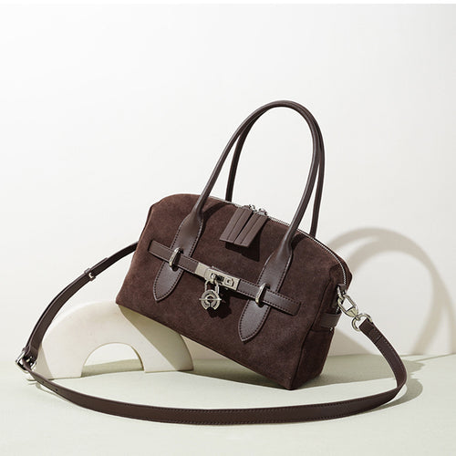 Damen modische Handtasche aus feinem Wildleder mit verstellbarem Schulterriemen Nord Taschen