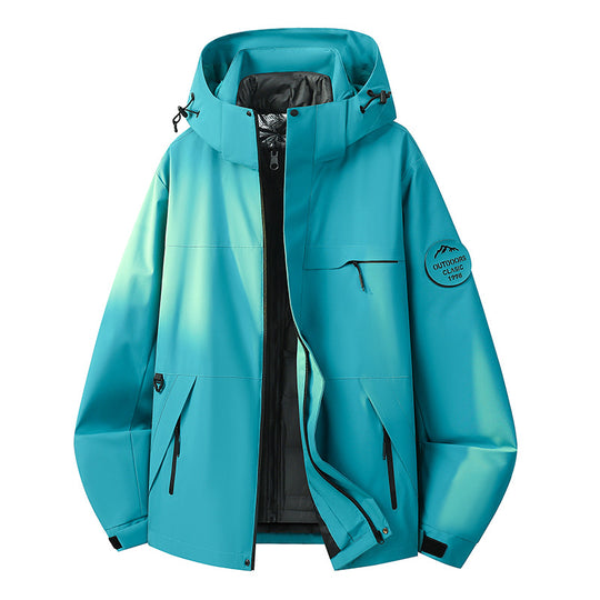 Herren Wetterfeste dreilagige Hardshelljacke mit verstellbarer Kapuze, verschweißten Nähten & Multifunktionstaschen Nord Taschen