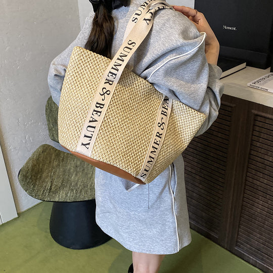 Damen Strandtasche mit praktischen Innentaschen und robustem Trageriemen Nord Taschen