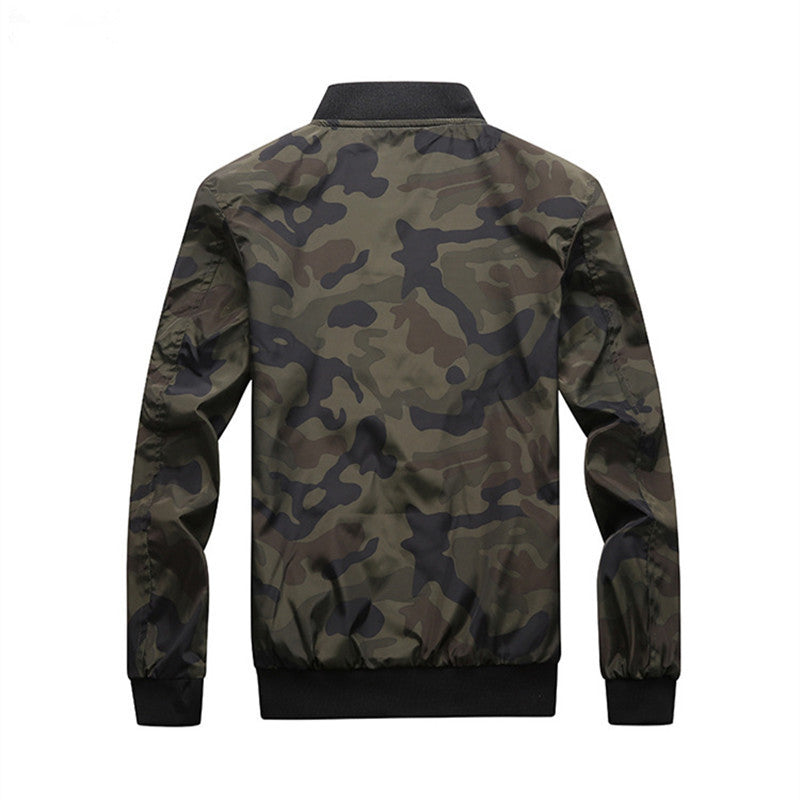 Herren Camouflage-Bomberjacke mit Ärmeltasche, elastischen Bündchen und leichter Windbreaker-Qualität Nord Taschen