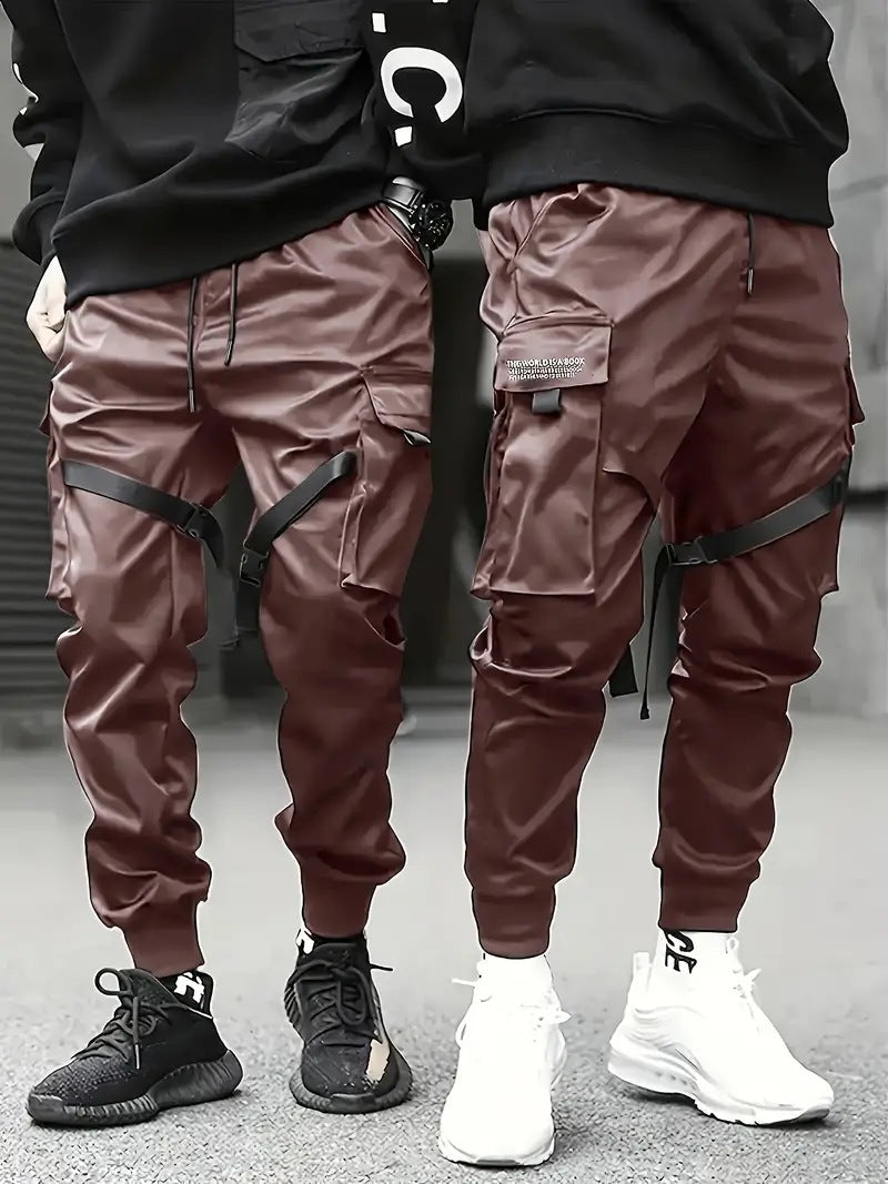 Herren Technische Cargo-Jogginghose mit Mehrfachtaschen, Gurtriemen & elastischem Bündchen Nord Taschen