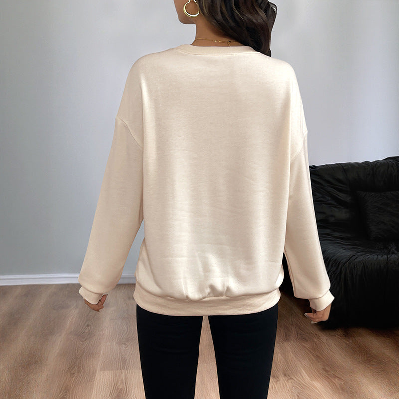 Damen Lässiger Pullover mit funkelndem Schleifenmotiv Nord Taschen