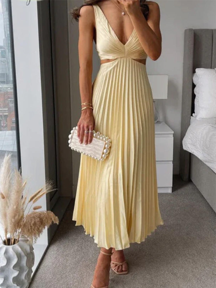 Damen Elegant gefaltetes Abendkleid