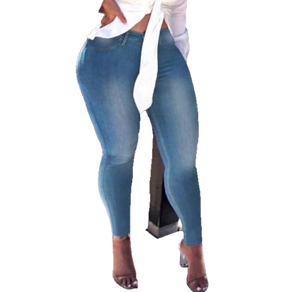 Damen Hochgeschnittene figurformende Jeggings im Skinny-Look mit knöchellanger Passform Nord Taschen