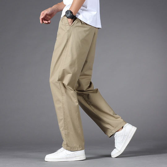 Herren Legere Relaxed-Fit Chinohose aus Baumwollmix mit elastischem Bund Nord Taschen