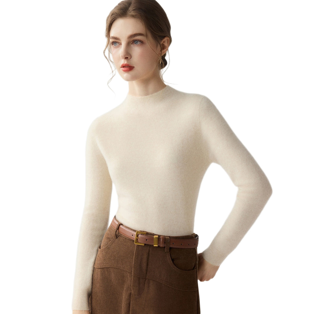 Damen Schmaler Mockneck-Feinstrickpullover mit kaschmirähnlicher Haptik Nord Taschen