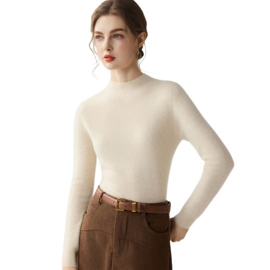 Damen Schmaler Mockneck-Feinstrickpullover mit kaschmirähnlicher Haptik Nord Taschen