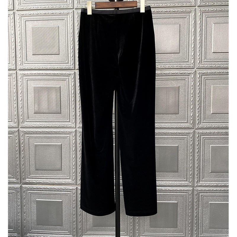 Damen Bequeme und elegante Samt-Hosen Nord Taschen