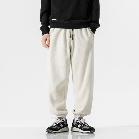 Herren Weit geschnittene Fleece-Jogginghose mit elastischen Bündchen und Eingrifftaschen Nord Taschen