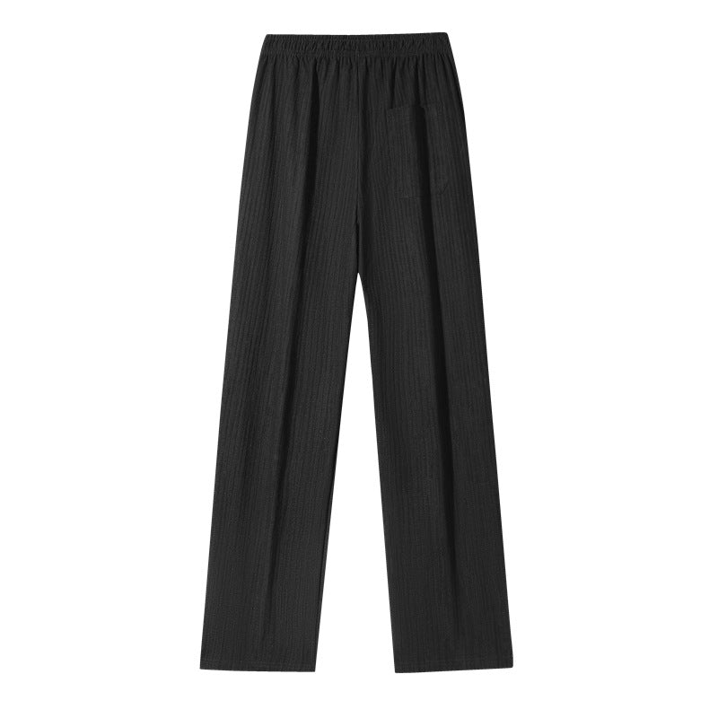 Damen weite Leinenoptik-Hose mit elastischem Bund, Tunnelzug & Seitentaschen Nord Taschen