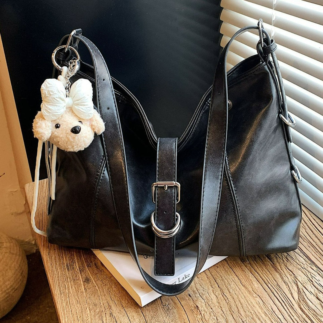 Damen Hobo-Tasche mit kuscheligem Tieranhänger Nord Taschen