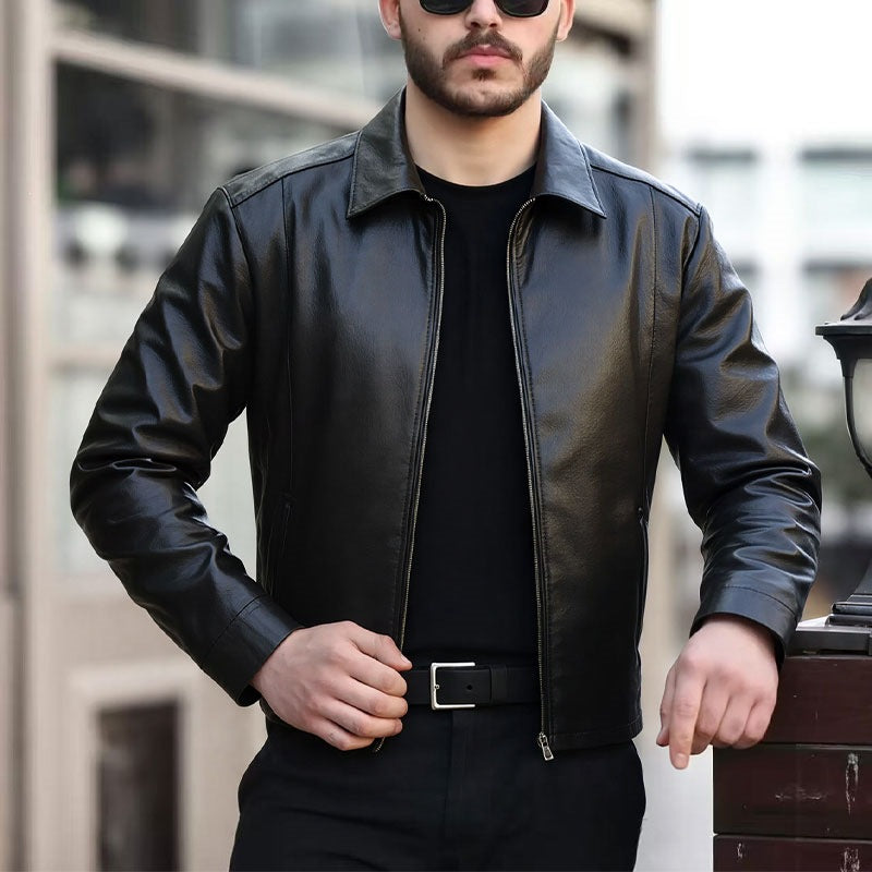Herren Elegante Kunstlederjacke Nord Taschen