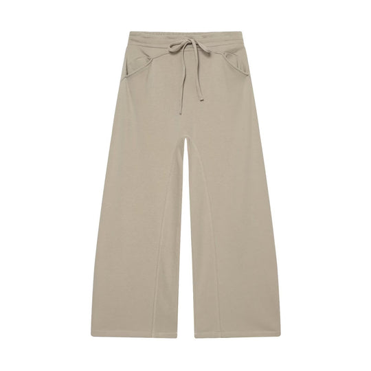 Damen Weite Cropped-Jogger mit Kordelzug, Eingrifftaschen und dekorativer Schrittnaht Nord Taschen