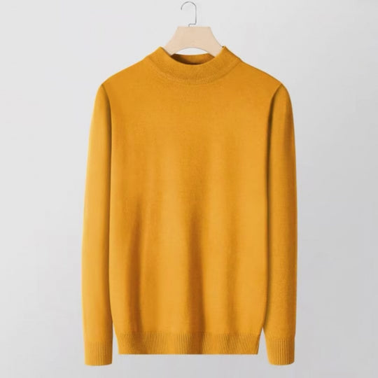 Damen Feinstrick-Stehkragenpullover aus Baumwollmix mit gerippten Bündchen Nord Taschen