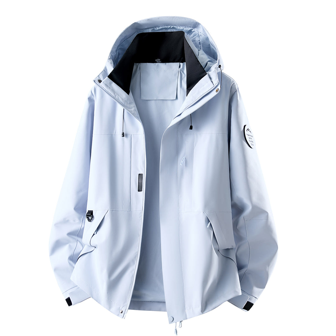 Herren Wasserabweisende Oversize-Outdoorjacke mit Kapuze, atmungsaktivem Softshell & Utility‑Taschen Nord Taschen