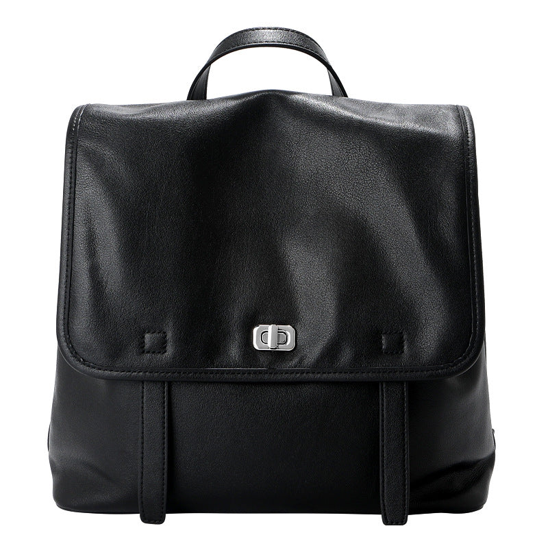 Damen Rucksack aus hochwertigem Leder mit praktischem Klappenverschluss Nord Taschen
