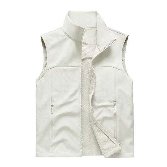 Herren Leichte Softshell-Weste mit Stehkragen, atmungsaktivem Mesh-Futter und Reißverschlusstaschen Nord Taschen