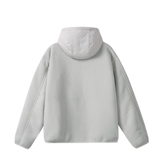 Unisex Fleece-Kapuzenjacke mit Teddyfutter, durchgehendem Reißverschluss und seitlichen Reißverschlusstaschen Nord Taschen