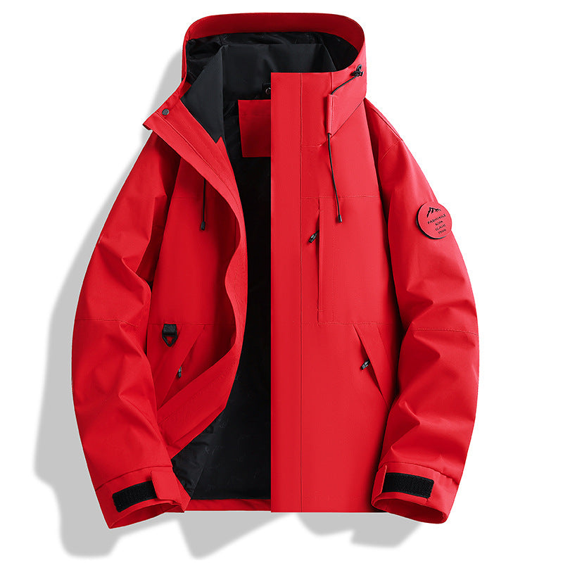 Herren Wasser- und Winddichte Softshell-Outdoorjacke mit verstellbarer Kapuze Nord Taschen