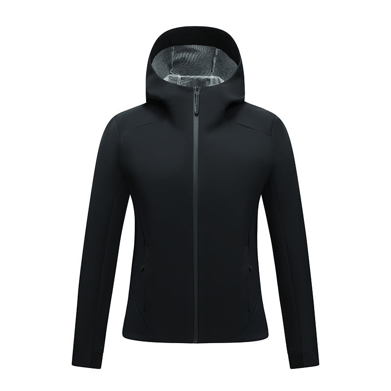 Damen Taillierte Softshelljacke mit Kapuze und Fleecefutter Nord Taschen