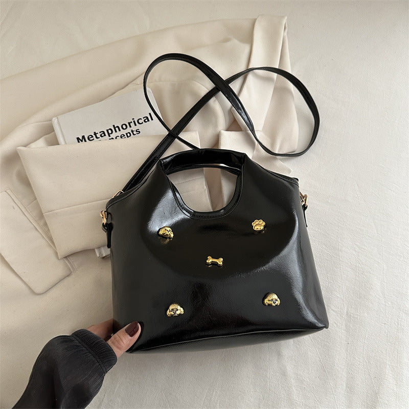 Damen Modische Handtasche mit goldenen Details Nord Taschen
