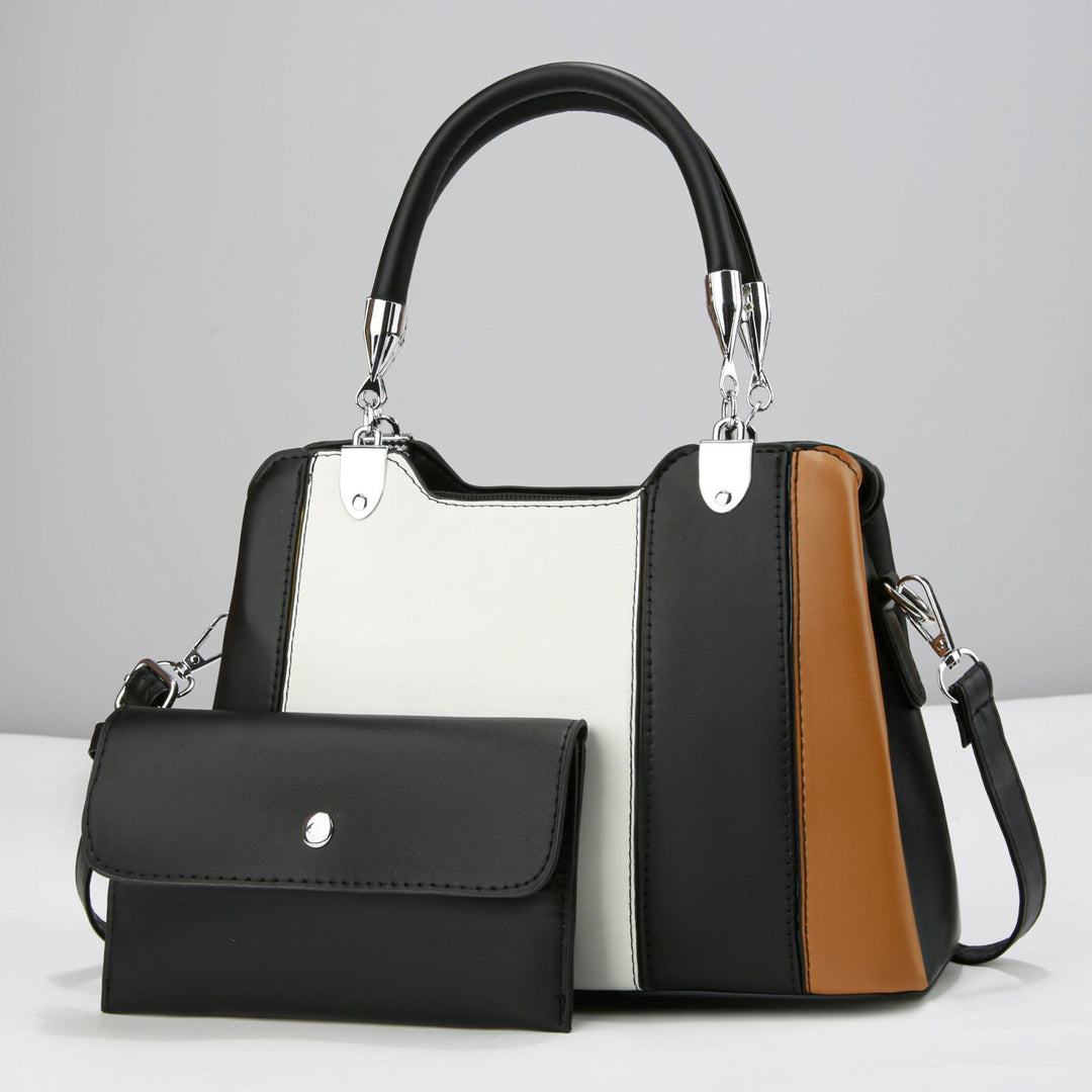 Damen modische Handtasche mit strukturiertem Design und abnehmbarer Clutch Nord Taschen