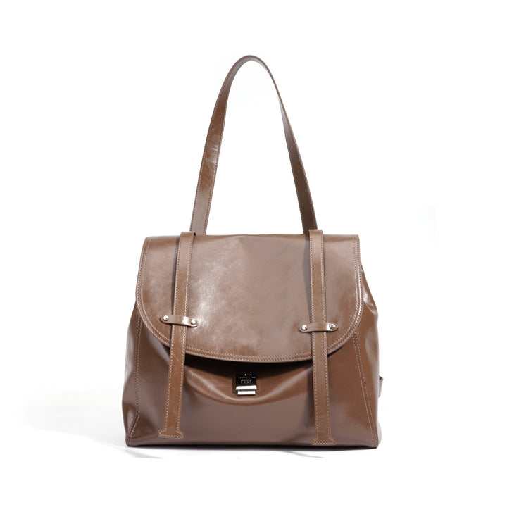 Damen modische Schultertasche mit eleganter Klappe Nord Taschen