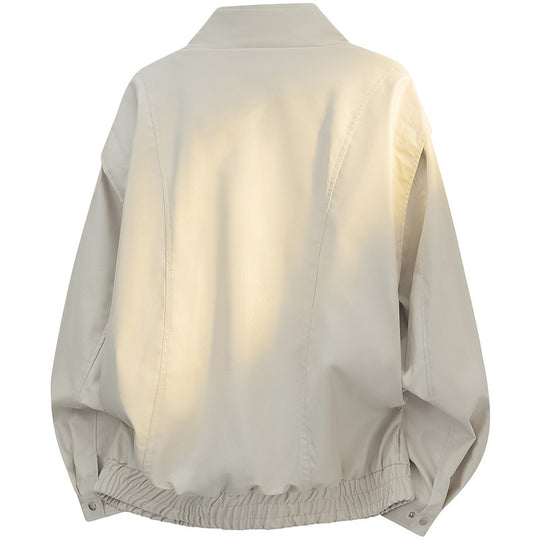 Damen Leichte Oversize-Bomberjacke mit Leo-Futter, Pattentaschen & elastischem Saum Nord Taschen
