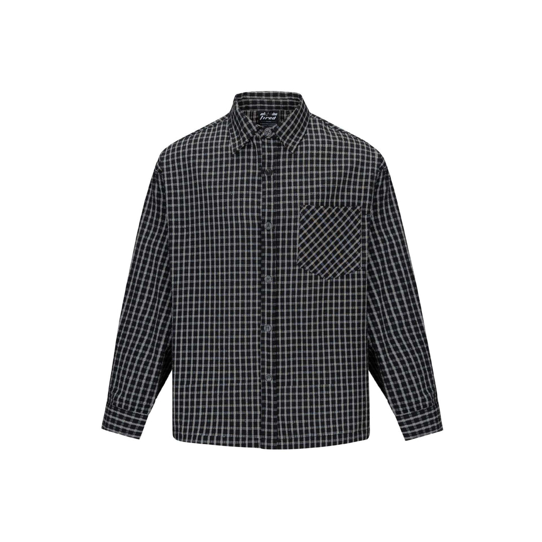 Herren Kariertes Flanellhemd im Overshirt‑Stil mit aufgesetzter Brusttasche Nord Taschen