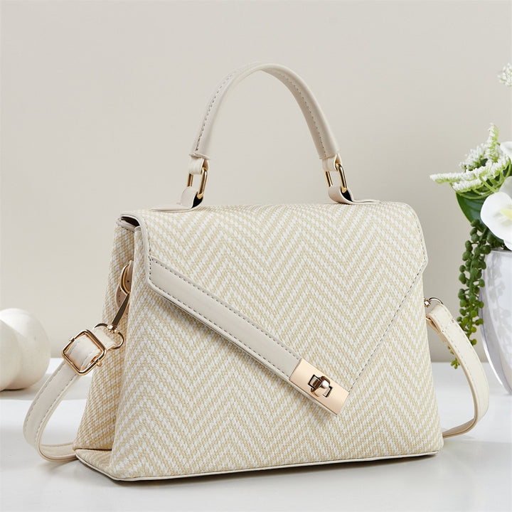 Damen Handtasche mit klassischem Chevron-Design und luxuriösem Beschlag Nord Taschen
