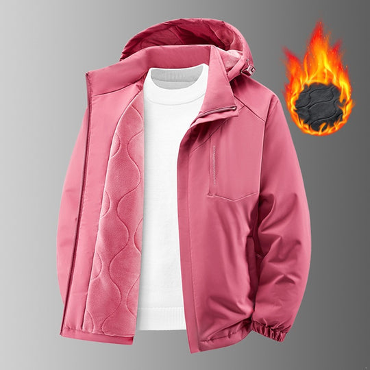 Herren Thermo-Outdoorjacke mit gesteppter Fleece-Innenlage, wind- und wasserabweisender Hülle & Kapuze Nord Taschen