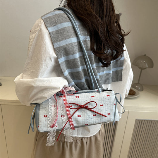 Damen verspielte Umhängetasche mit Schnürdetails Nord Taschen