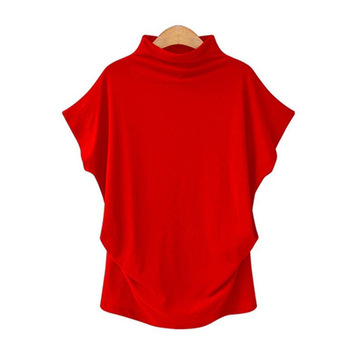 Damen Drapiertes Oversize-Top Stehkragen
