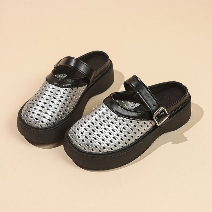 Damen Atmungsaktive Clogs mit verstellbarem Riemen