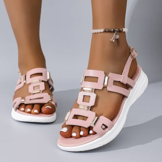 Damen Sportliche Sandalen mit modischem Riemendesign und komfortablem Fußbett