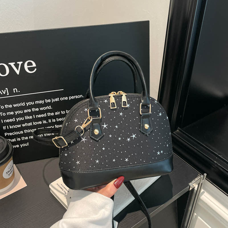 Damen Designer Handtasche mit funkelndem Sternenmotiv Nord Taschen