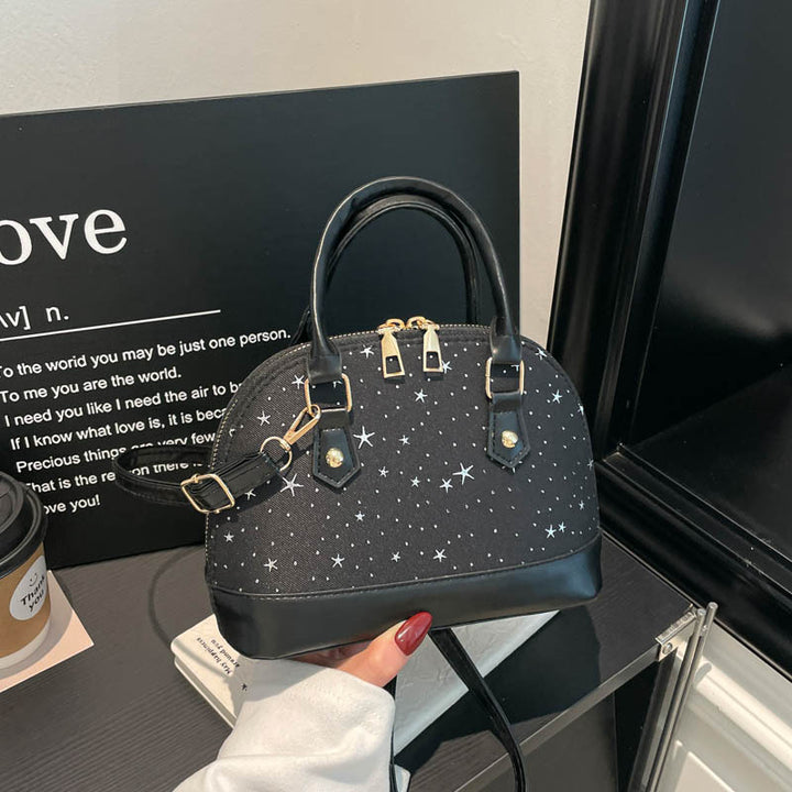 Damen Designer Handtasche mit funkelndem Sternenmotiv Nord Taschen