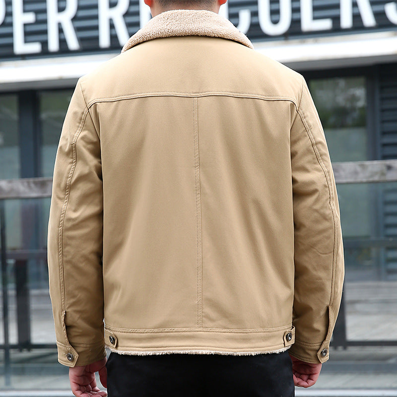 Herren Lässige Jacke mit Teddyfutter Nord Taschen