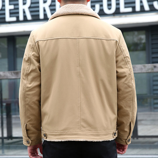 Herren Lässige Jacke mit Teddyfutter Nord Taschen