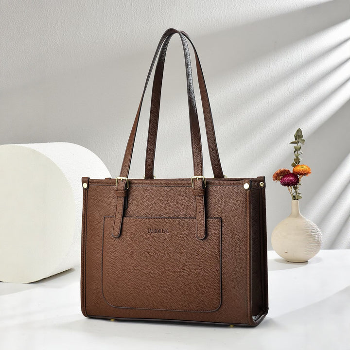 Damen elegante Handtasche im minimalistischen Design mit praktischen Fächern Nord Taschen