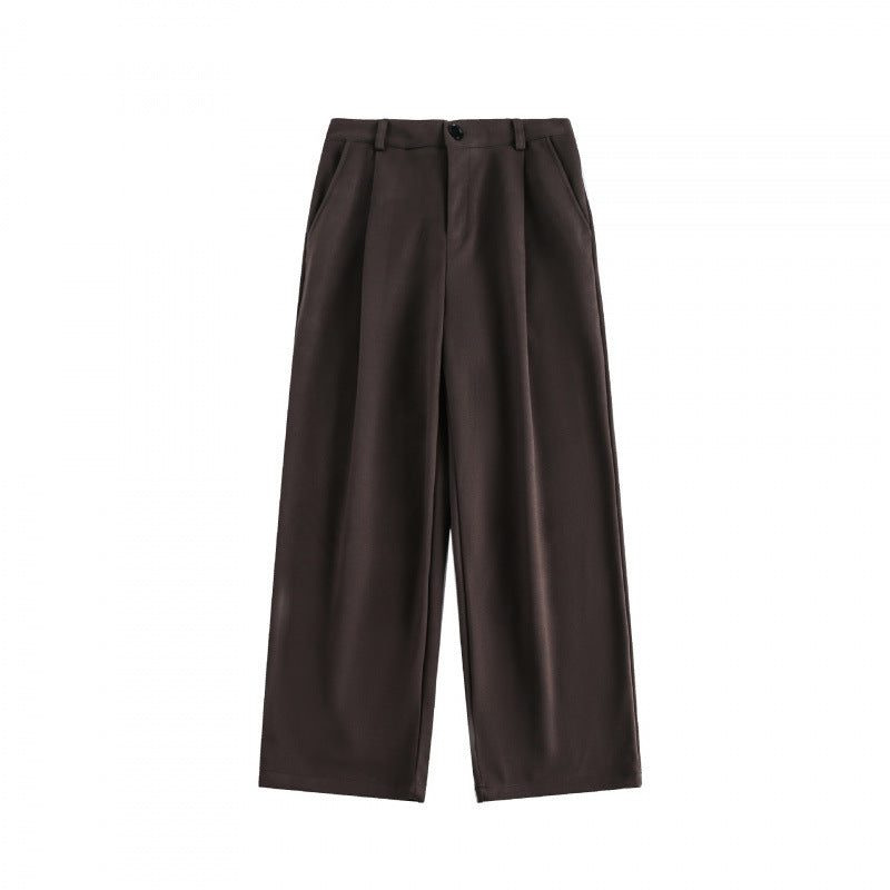 Damen Weite High-Waist-Hose mit Bundfalten und weitem Bein Nord Taschen