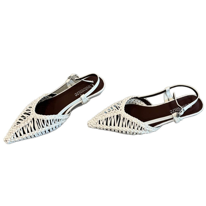 Damen Slingback Sandalen mit raffiniertem geflochtenem Design und komfortablem Fußbett
